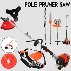 5-in-1 52CC Gas Hedge Trimmer Brush Cutter Pole Saw 2-Stroke Garden Tool System