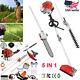 5 In 1 52cc Brush Weed Cutter Petrol Hedge Trimmer Grass Pruner Chainsaw Tools