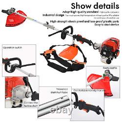 5 in 1 52cc Brush Weed Cutter Petrol Hedge Trimmer Grass Pruner Chainsaw Tools