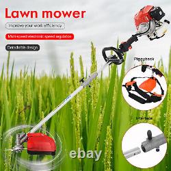 5 in 1 52cc Gas Hedge Trimmer Brush Cutter Pole Saw 2-Cycle Garden Tool System