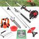 5 In 1 52cc Gas Hedge Trimmer Chainsaw Brush Cutter Pole Saw Garden Grass Tools