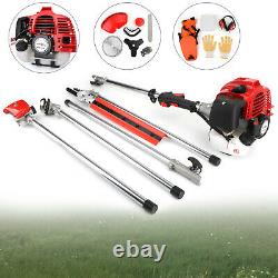 5 in 1 52cc Petrol Hedge Trimmer Chainsaw Brush Cutter Pole Saw Outdoor Tools A7