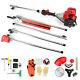 5 In 1 52cc Petrol Hedge Trimmer Chainsaw Brush Cutter Pole Saw Outdoor Tools Cp