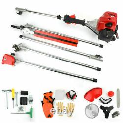 5 in 1 52cc Petrol Hedge Trimmer Chainsaw Brush Cutter Pole Saw Outdoor Tools P1