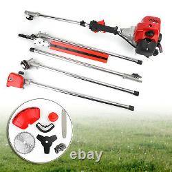 5 in 1 52cc Petrol Hedge Trimmer Chainsaw Brush Cutter Pole Saw Outdoor Tools U4