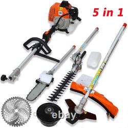 5-in-1 Trimming Tool 52CC Garden Gas Pole Saw Hedge Trimmer Grass Trimmer Cutter