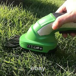 7.2V Rechargeable Cordless Grass Hedge Trimmer Shrubber Shear Cutter Garden Tool
