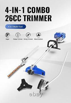 BADGER String Trimmer 4 in 1 Combo 26cc Multi Tool Trimmer Set wih Edger Hedge