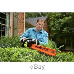 Battery Powered Hedge Trimmer Tool Cordless Dual-Action Rotating Handle 18-Volt