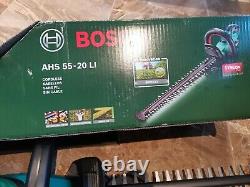 Bosch AHS 55-20 LI 18v Hedgecutter, 550 mm blade length, 20 mm tooth. 2x2.5ah