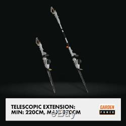 Corded 2-in-1 Pole and Hedge Trimmer 600W Lightweight Telescopic Garden Tool New