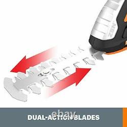 Cordless Garden Shear Shrubber Trimmer Dual Action Blade Rechargeable Tool Set