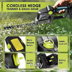 Cordless Hedge Trimmer Hand Held Electric Bush Grass Cutter Clipper Tool SAKER
