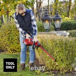 Cordless Hedge Trimmer Red 24-Inch 60-Volt Battery and Charger Not Included