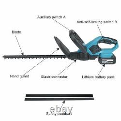 Cordless Hedge Trimmer Sharp Blade 1500mah Rechargeable Battery Garden Tool