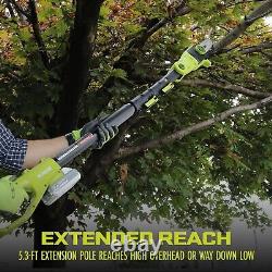 Cordless Lawn Care System Kit Hedge Trimmer Pole Saw Leaf Blower Battery Charger