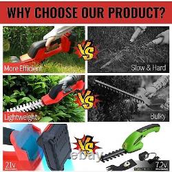 Cordless hedge trimmer/Grass Shear & Handheld Leaf Blower Combo Kit with2 Battery