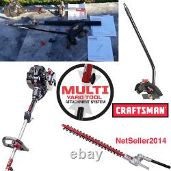 Craftsman Gas 27cc Trimmer Tool Set With Hedge 22 Trimmer & Edger Attachment
