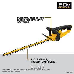 DEWALT 20V MAX Cordless Battery Powered Hedge Trimmer Shearing Cutter(Tool Only)