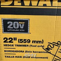 DeWALT DCHT820B 20V 22-Inch Hedge Trimmer Bare Tool