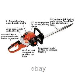 ECHO Gas Hedge Trimmer Double Sided Blades Tool 24 Inch 21.2 cc 2 Stroke Cycle