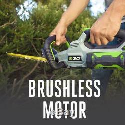 Electric Brushless Hedge Trimmer 24 with Battery Charger Double Sided Cutter Tool