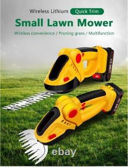 Electric Hedge Trimmer Lawn Mower Cordless Grass Trimming Pruning Tool 2 In 1