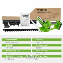 Electric Hedge Trimmer Lithium Ion Cordless 18V Rechargeable Weeding Shear Tool