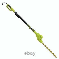 Electric Pole Hedge Trimmer Telescoping Tall Bushes Shrub Cutter Garden Tool 21