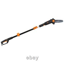 Electric Pole Saw Chainsaw Pruner 8 Inch Telescoping Tree Branch Cutting Tool