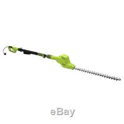 Electric Telescoping Pole Hedge Trimmer 21-Inch 4 Amp Bush Trimming Hand Tool