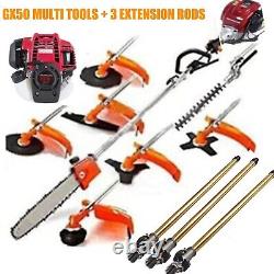 GX50 4-stroke 8 in 1 brush cutter lawn mower gas hedge trimmer tool weed eater