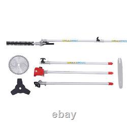 Gas Hedge Trimmer Brush Cutter Pole Saw 4in1 51.7cc 2-Stroke Garden Tool System