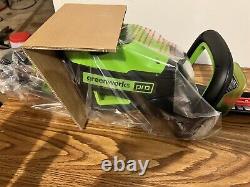 GreenWorks HT60B00 60V Hedge Trimmer Tool Only No Battery Included