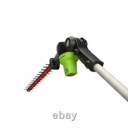 Greenworks 20 inch 60-Volt Cordless Pole Hedge Trimmer with Push Start Tool-Only