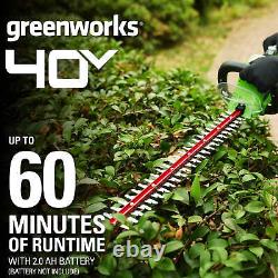 Greenworks 24 40 Volt Battery Powered Power Hedge Trimmer 22332 Tool Only