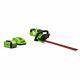 Greenworks 40v 24-inch Cordless Hedge Trimmer 2.5ah Battery & Quick Charger Tool