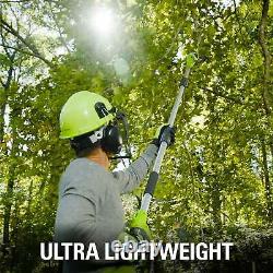 Greenworks 40V 8.5 Inch Cordless Pole Saw with Hedge Trimmer Attachment, Tool On