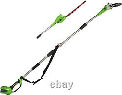 Greenworks 40V 8.5 inch Cordless Pole Saw with Hedge Trimmer Attachment, Tool