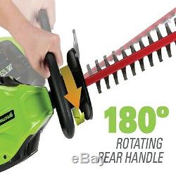 Greenworks Hedge Trimmer Lithium Ion Cordless Equipment 24 In 80V Bare Tool