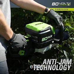 Greenworks PRO 26-Inch 80V Cordless Hedge Trimmer, Battery Not Included GHT80320