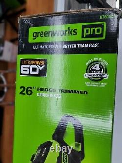 Greenworks Pro 60V 26 Brushless Hedge Trimmer (Tool Only) New