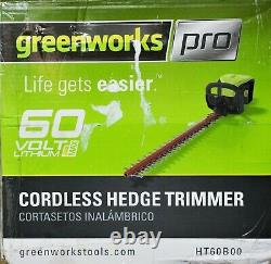 Greenworks Pro 60-Volt Max 24-in Dual Cordless Electric Hedge Trimmer Bare Tool