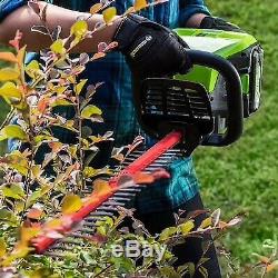 Greenworks Pro 60-volt Max 26-in Dual Cordless Electric Hedge Trimmer- Tool Only