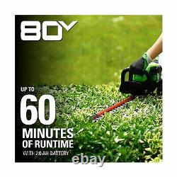 Greenworks Pro 80V 26 inch Cordless Hedge Trimmer, Tool-Only, GHT80320