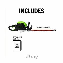 Greenworks Pro 80V 26 inch Cordless Hedge Trimmer, Tool-Only, GHT80320