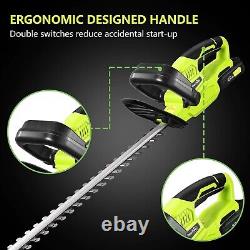 HEDGE TRIMMER CORDLESS 20V 2.0Ah Battery 22 Dual-Action Blade Tool Brushless