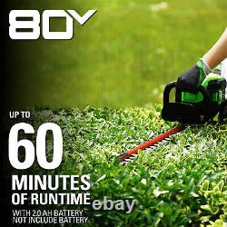 Hedge Trimmer 80V Cordless Powerful Brushless Motor Outdoor Equipment Tool Only