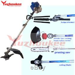 Hedge Trimmer Chainsaw Brush Cutter Pole Saw Outdoor Tools 5in1 63.3cc Petrol