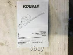 Kobalt 80v Hedge Trimmer Max Brushless Motor Dual Action Blade. Tool Only. 2801